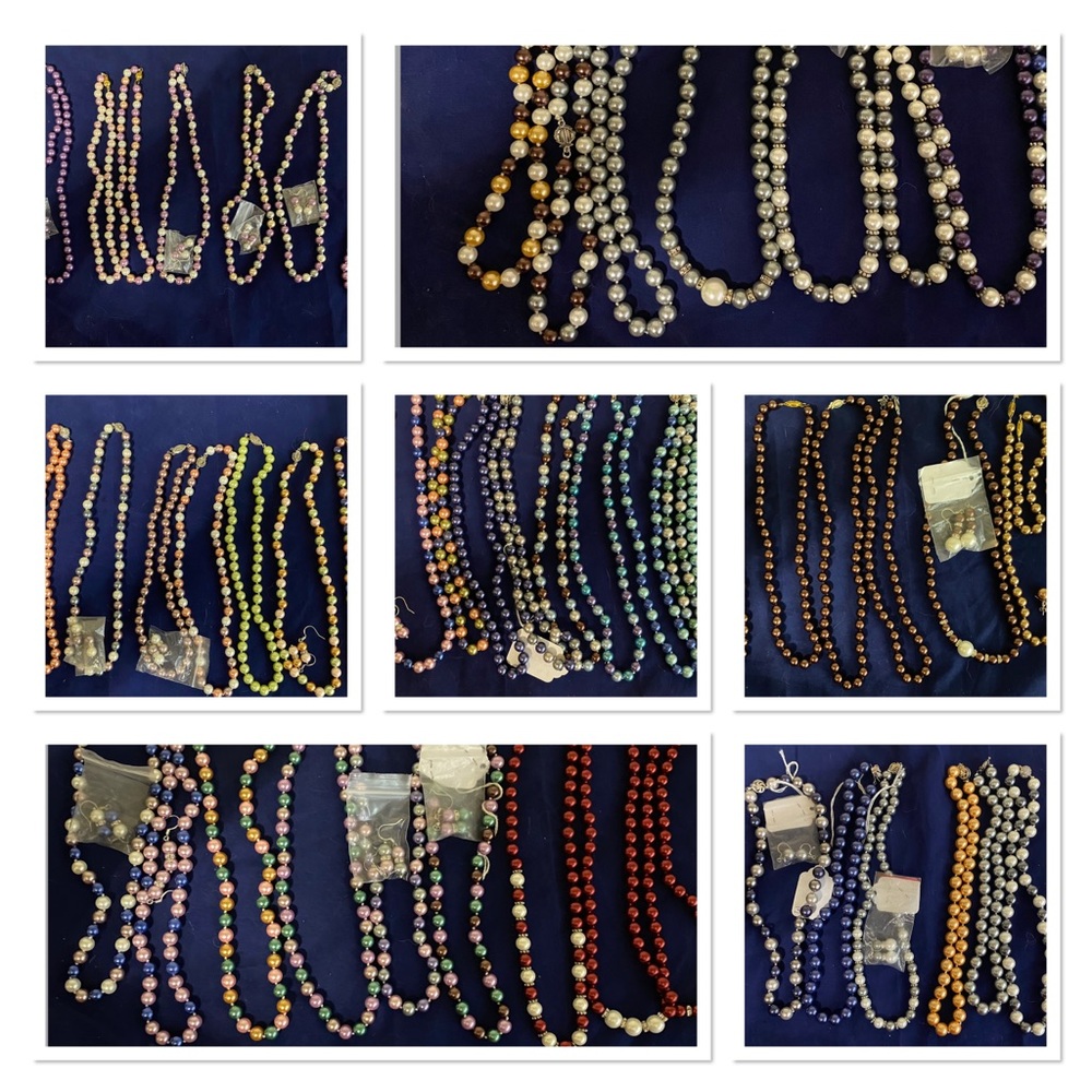Assorted Colored Pearl Necklaces/Bundles 8MM-14MM